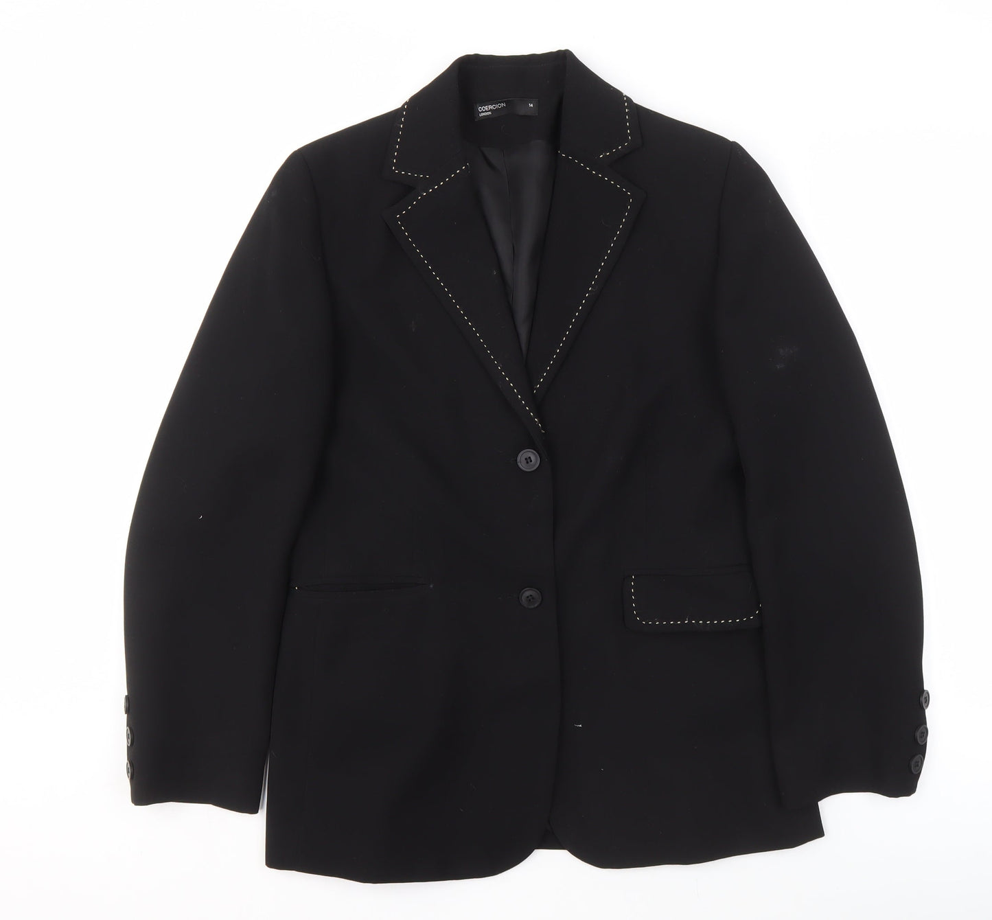 Coercion Women's Black Blazer Size 14 Business Jacket