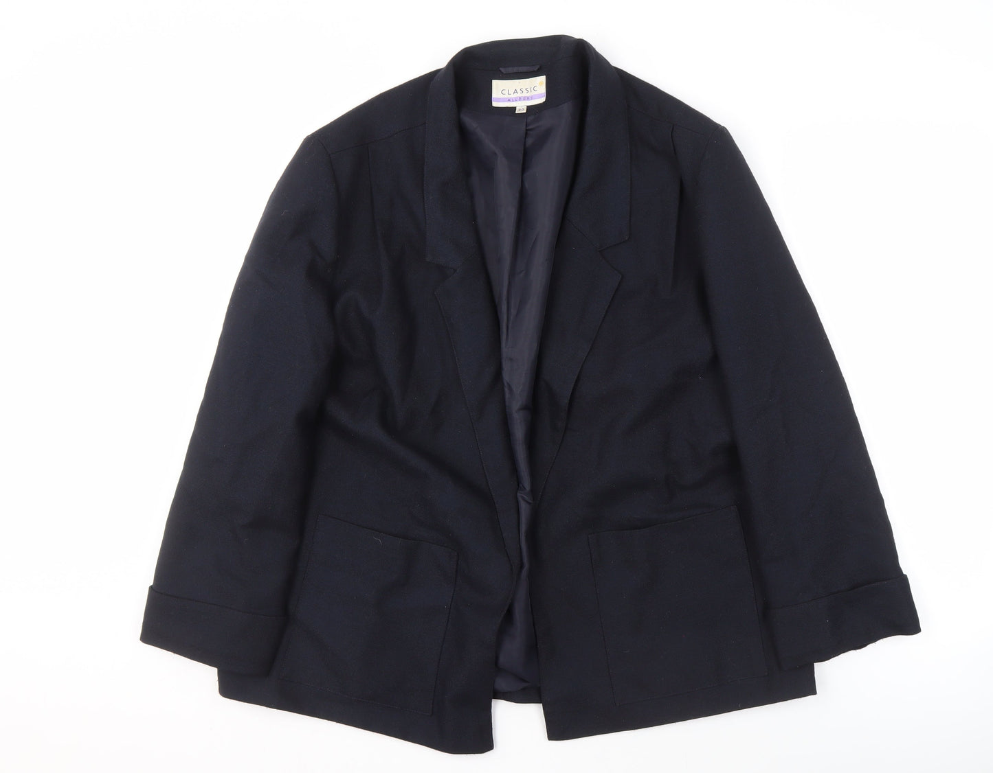 Allders Women's Navy Blue Blazer Size 20 - Classic Style