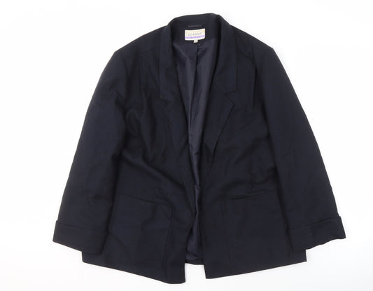 Allders Women's Navy Blue Blazer Size 20 - Classic Style