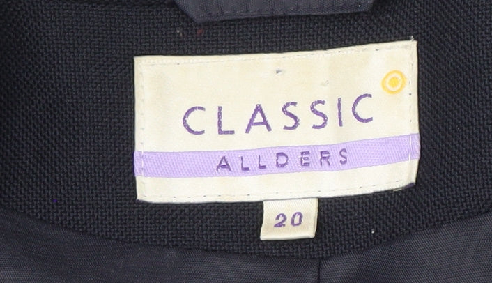 Allders Women's Navy Blue Blazer Size 20 - Classic Style