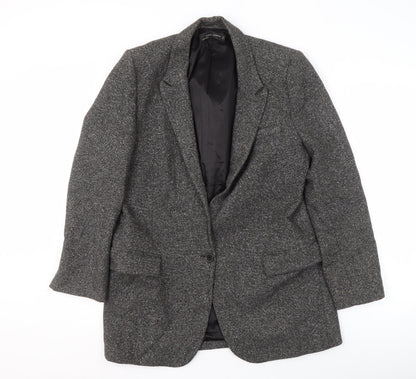 Zara Women's Grey Blazer Lined Work Jacket L