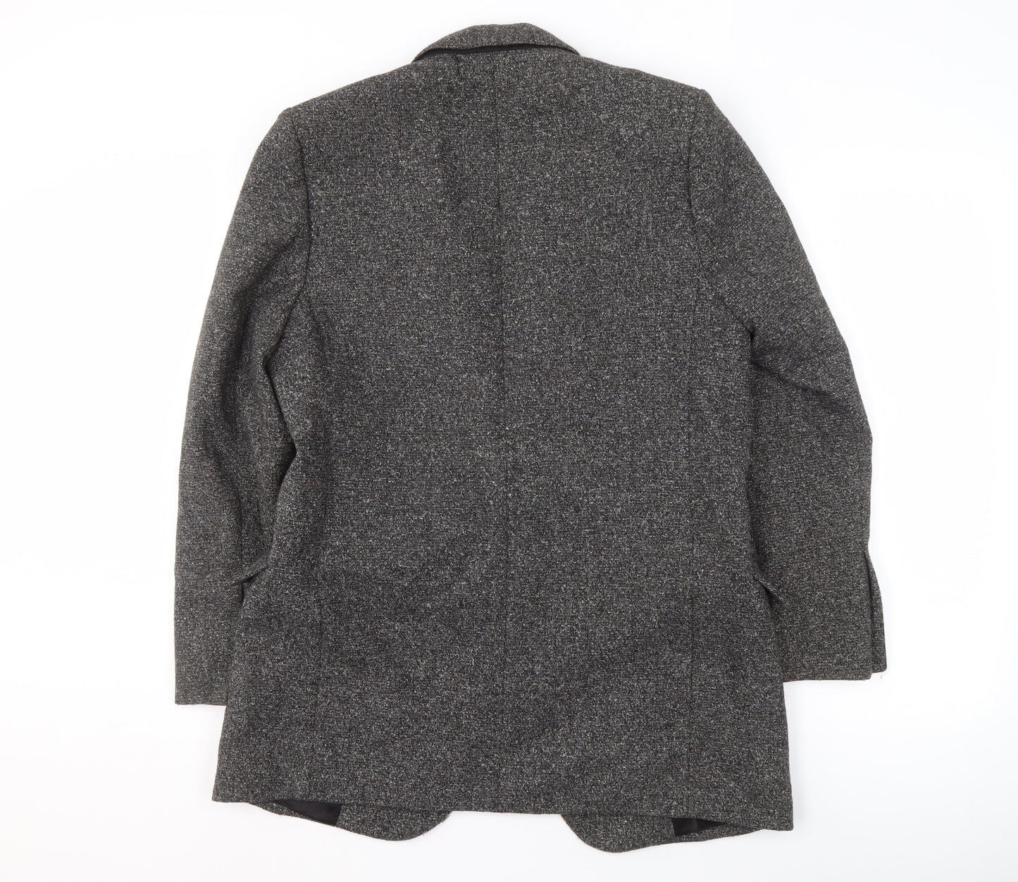 Zara Women's Grey Blazer Lined Work Jacket L