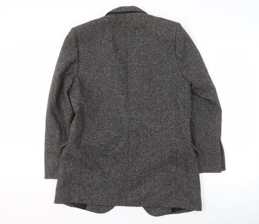 Zara Women's Grey Blazer Lined Work Jacket L