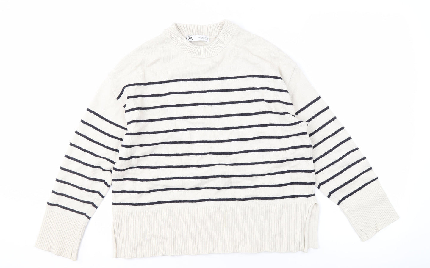 Womens UK Size S Zara White Pullover Jumper