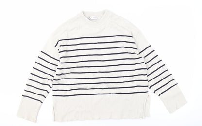 Womens UK Size S Zara White Pullover Jumper