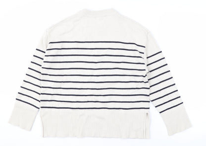 Womens UK Size S Zara White Pullover Jumper