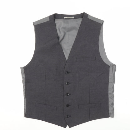 Mens UK Size 38 Marks and Spencer Regular Grey Suit Waistcoat