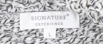 Womens UK Size L Signature Experience Grey Cardigan Jumper