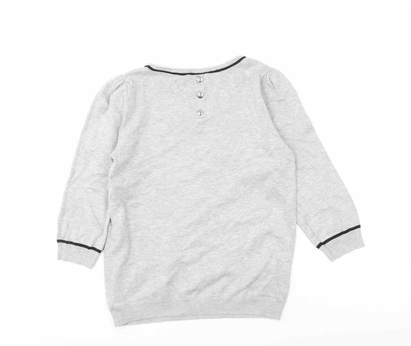 Womens UK Size 8 BHS Grey Pullover Jumper