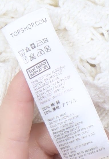 Womens UK Size 10 Topshop Ivory Jumper Jumper