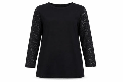 Womens UK Size 14 LTS Black Tunic Blouse
