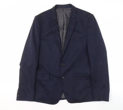 Mens UK Size 42 Burton Regular Blue Suit Jacket