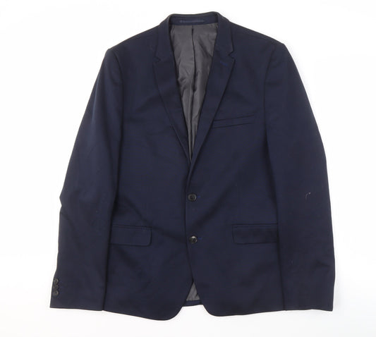 Mens UK Size 42 Burton Regular Blue Suit Jacket