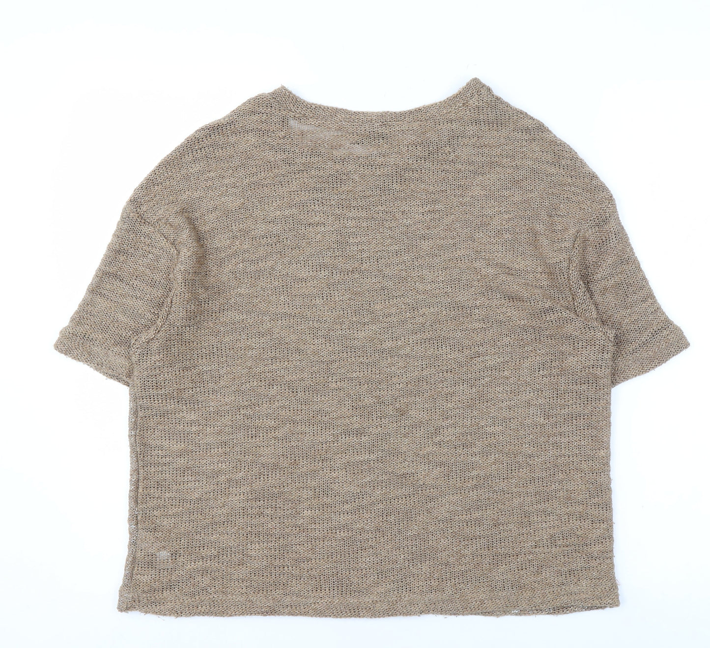 Womens UK Size 12 Topshop Beige Pullover Jumper