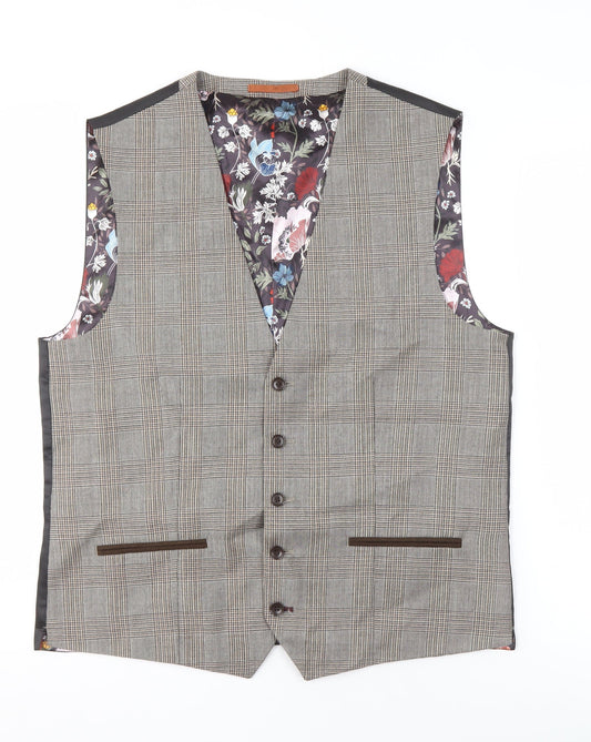 Mens UK Size 42 NEXT Regular Grey Suit Waistcoat