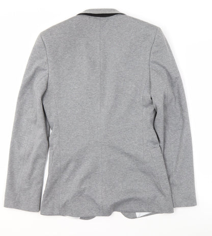 ASOS Grey Men’s Blazer, Single-Breasted, 38, Notch Lapel