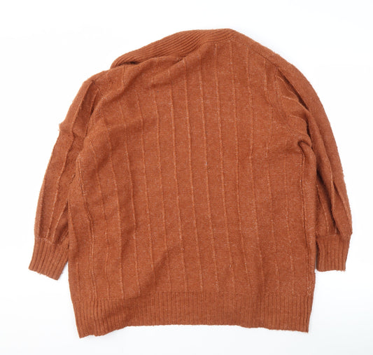 Womens UK Size 10 ASOS Brown Cardigan Jumper