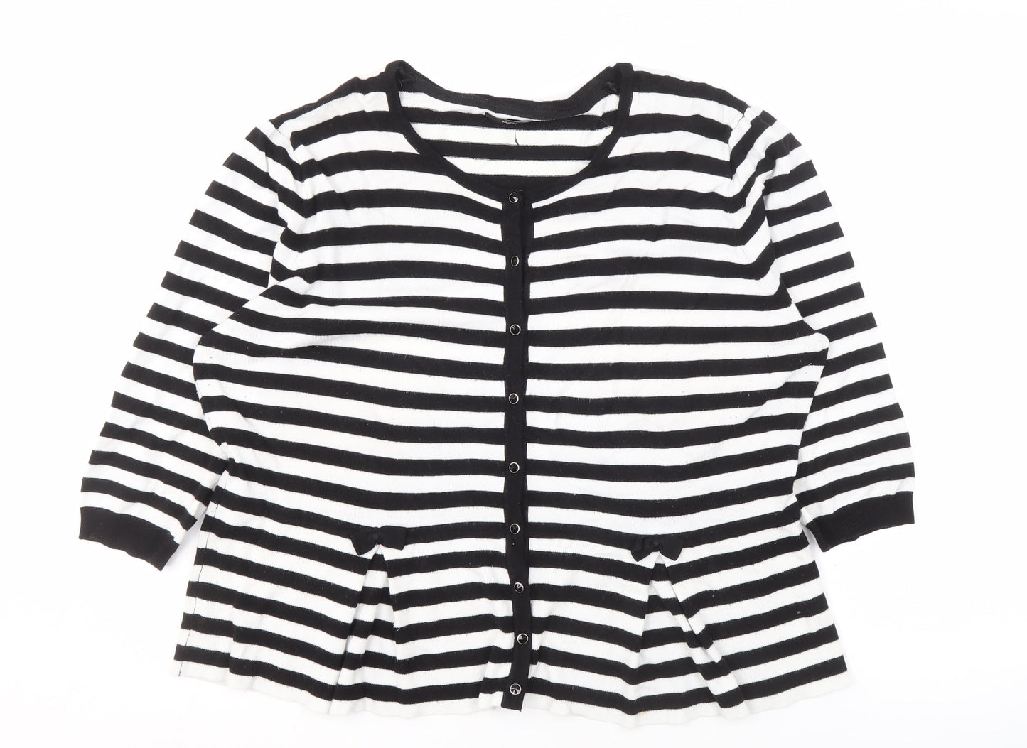 Womens UK Size 20 M&Co Black Cardigan Jumper