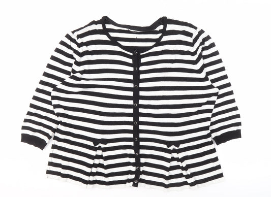 Womens UK Size 20 M&Co Black Cardigan Jumper