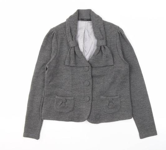 Womens UK Size 14 Marks and Spencer Grey Cardigan Jumper