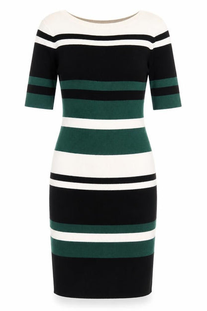 New Look Women's Multicoloured Striped Midi Sheath Dress