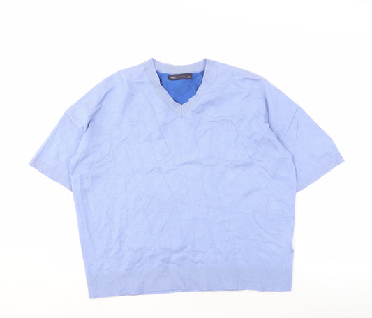 Womens UK Size 14 Marks and Spencer Blue Pullover Jumper