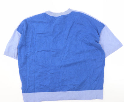 Womens UK Size 14 Marks and Spencer Blue Pullover Jumper