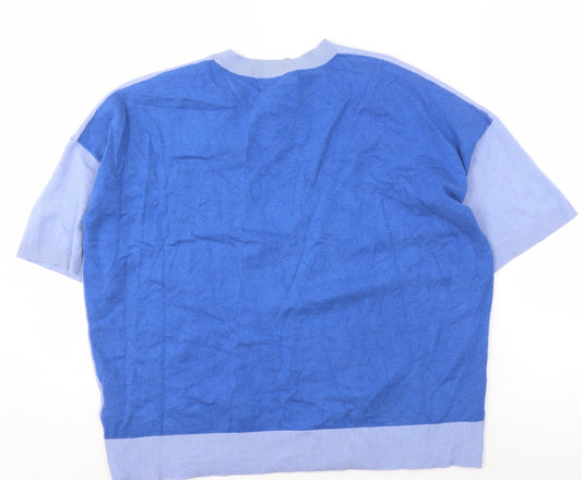 Womens UK Size 14 Marks and Spencer Blue Pullover Jumper