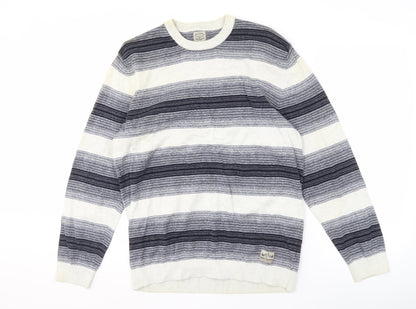 Next Men's Multicoloured XL Striped Knit Pullover Jumper