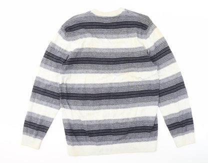 Next Men's Multicoloured XL Striped Knit Pullover Jumper