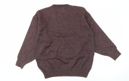 Pierre Sangan Men's M Multicoloured Geometric Pullover Jumper