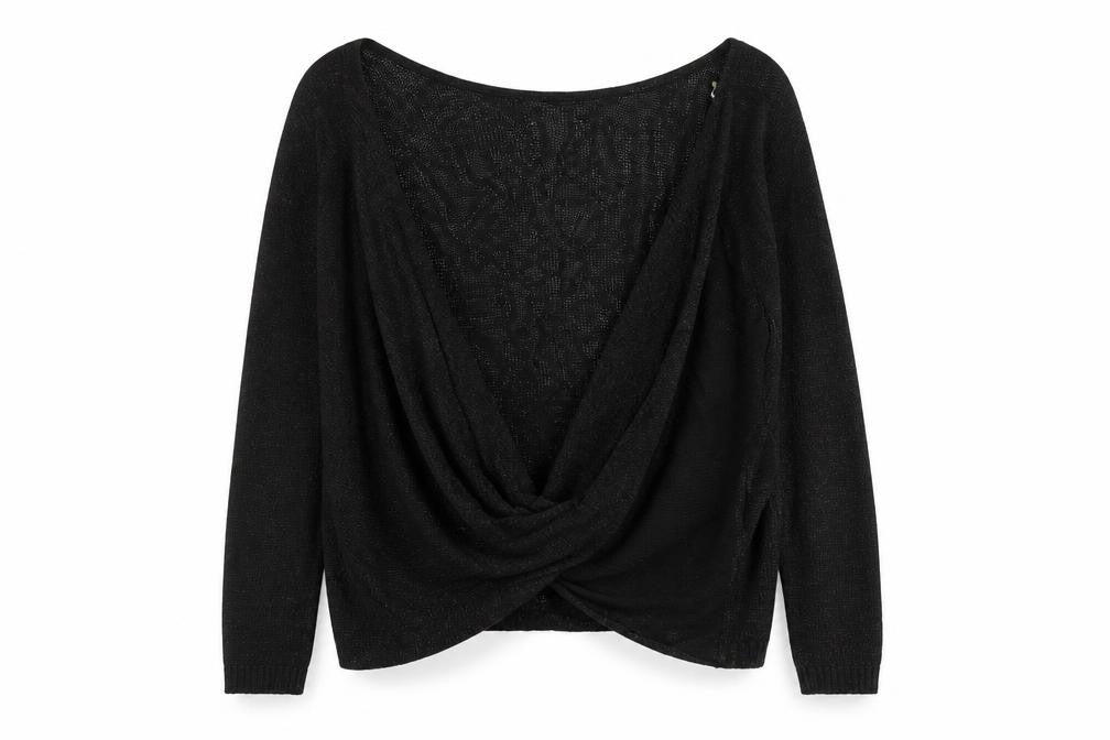 Womens UK Size XL OBJECT Black Pullover Jumper