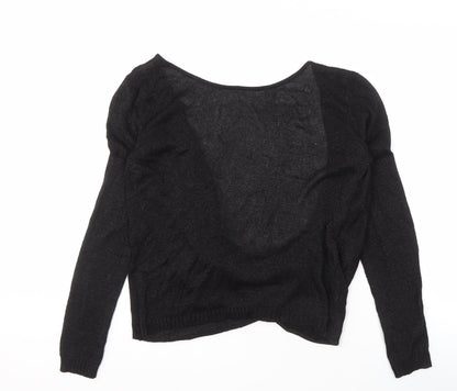 Womens UK Size XL OBJECT Black Pullover Jumper