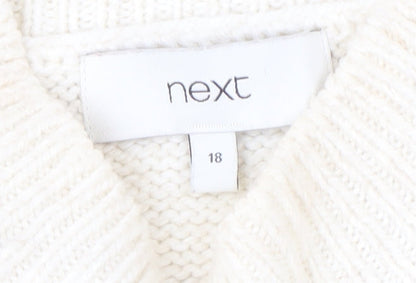 Womens UK Size 18 NEXT Ivory Pullover Jumper
