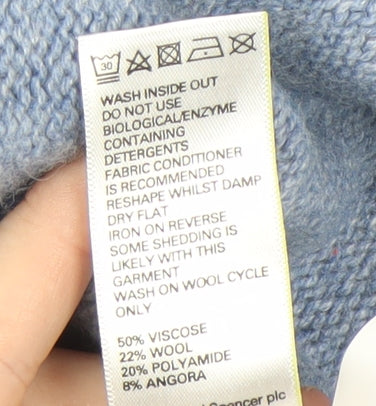 Womens UK Size 12 Marks and Spencer Blue Cardigan Jumper