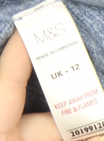 Womens UK Size 12 Marks and Spencer Blue Cardigan Jumper