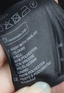 H&M Stylish Women's Black Mid-Length Coat, Size 8