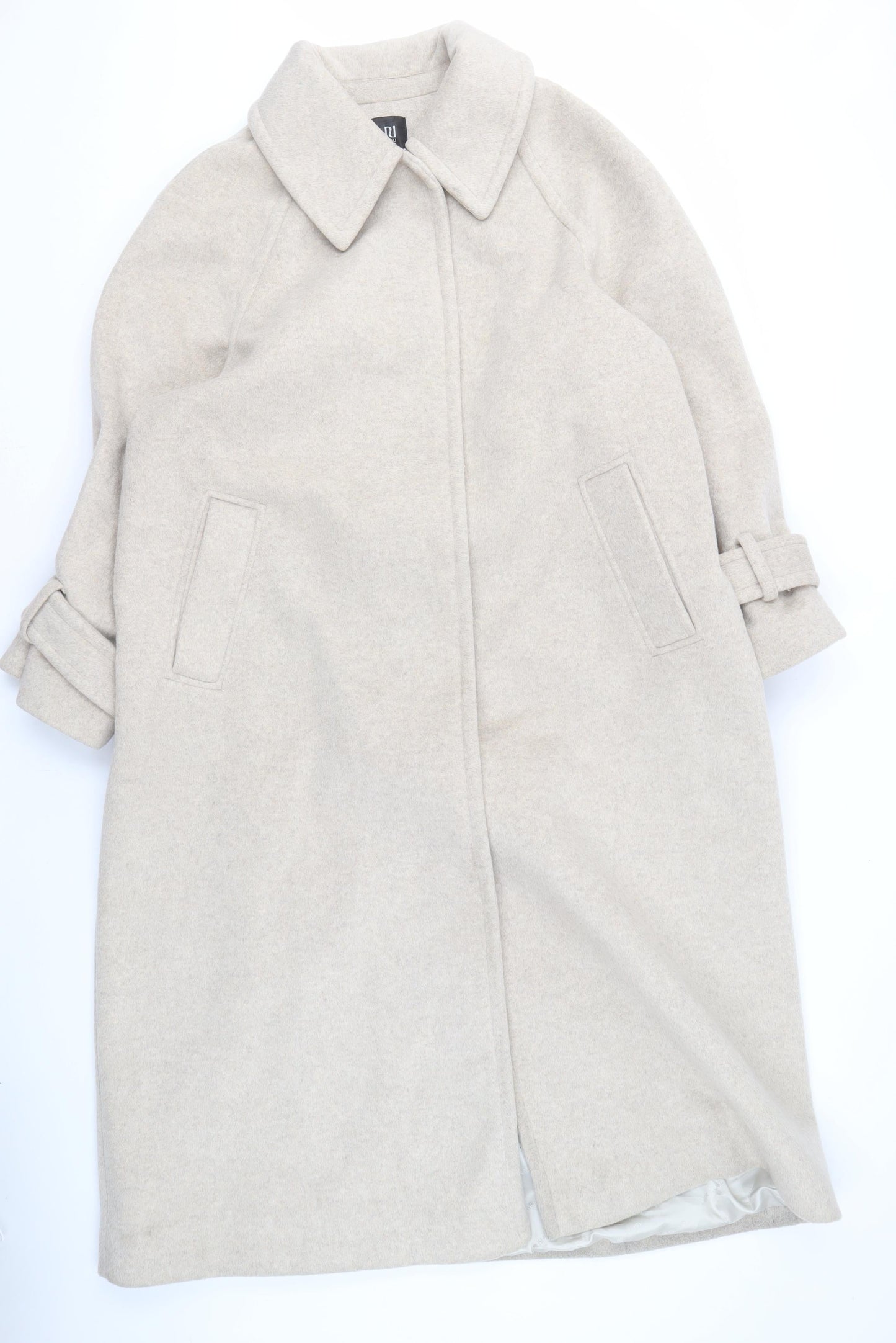 NU Studio Women's Beige Long Coat Size 12