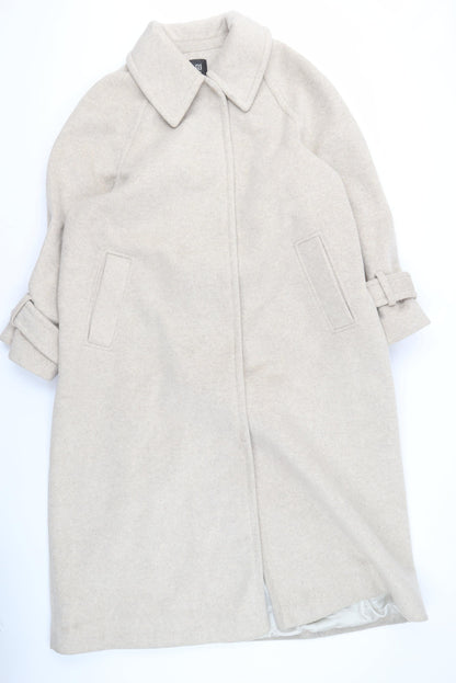 NU Studio Women's Beige Long Coat Size 12