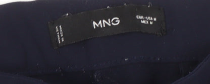 Womens UK Size M MNG Classic Fit Casual Blue Trousers