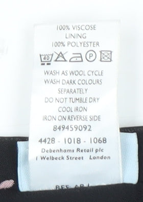 Anne Brooks Women's Black Paisley Skirt Size 16 Petites