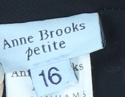 Anne Brooks Women's Black Paisley Skirt Size 16 Petites