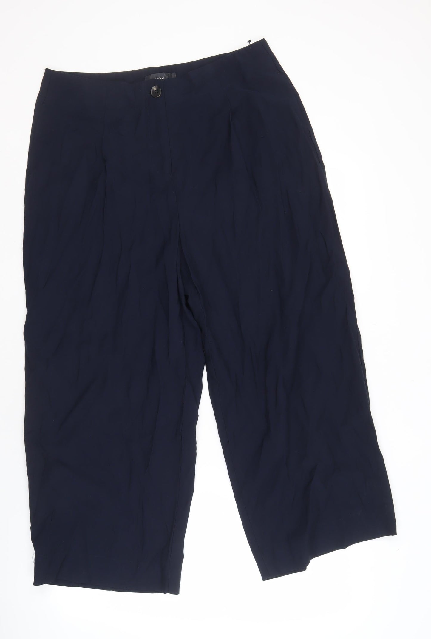 Womens UK Size 16 NEXT Relaxed Fit Wide-Leg Blue Trousers