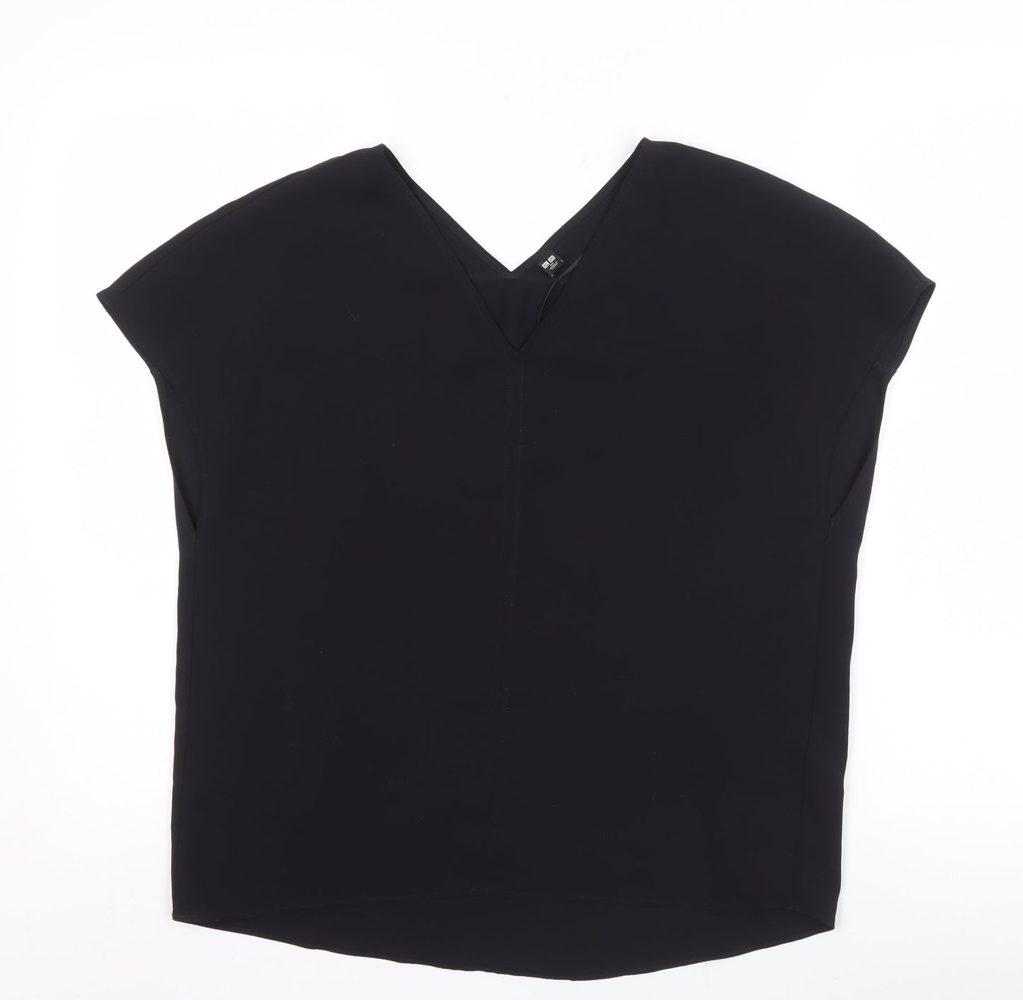 Womens UK Size XS Uniqlo Black Basic Tank