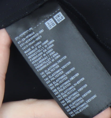 Womens UK Size XS Uniqlo Black Basic Tank