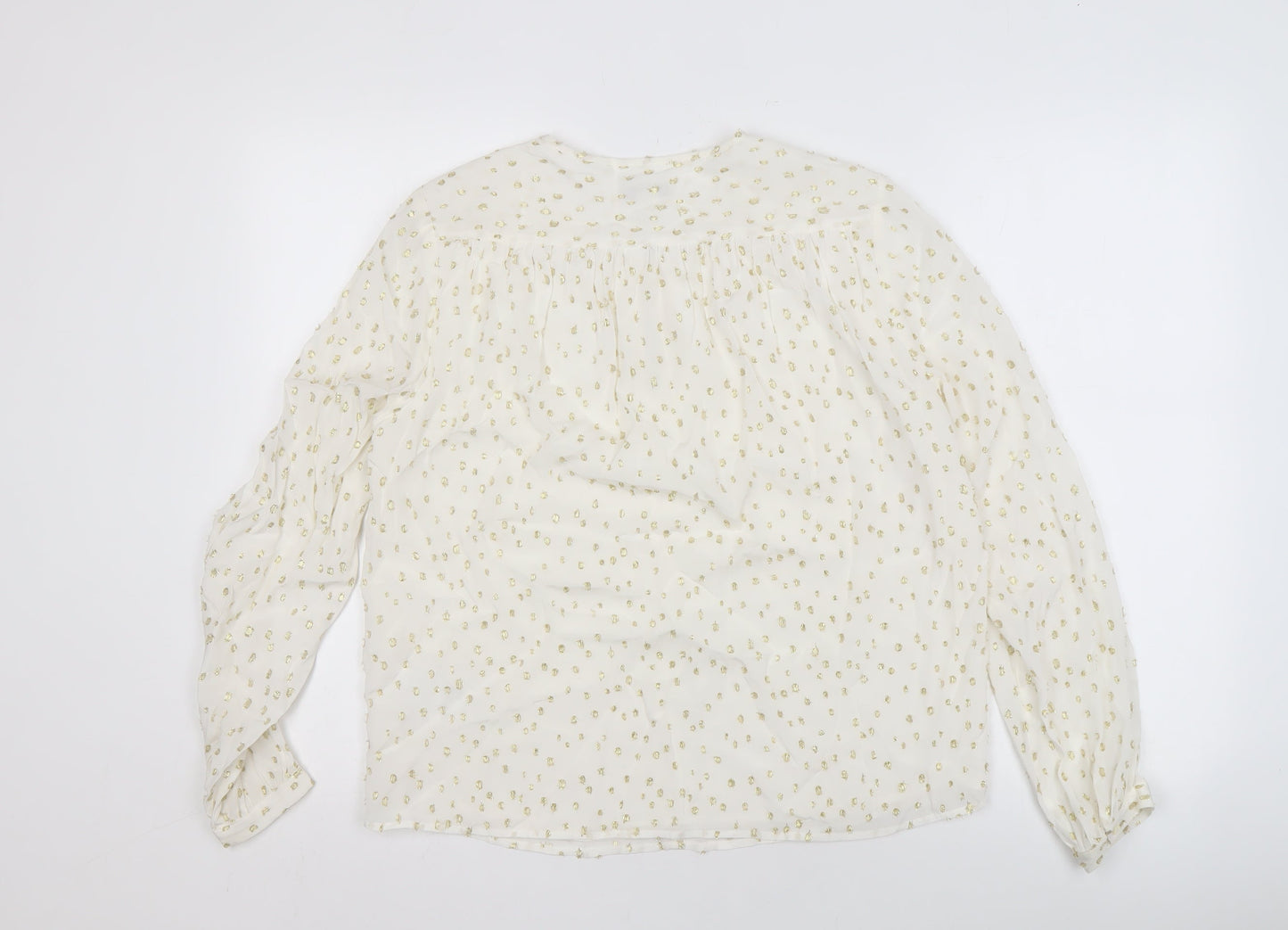 Womens UK Size 10 Whistles Ivory Basic Blouse