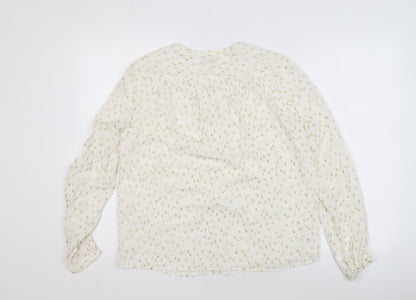 Womens UK Size 10 Whistles Ivory Basic Blouse