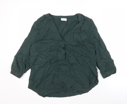 Womens UK Size 8 VILA Green Basic Blouse