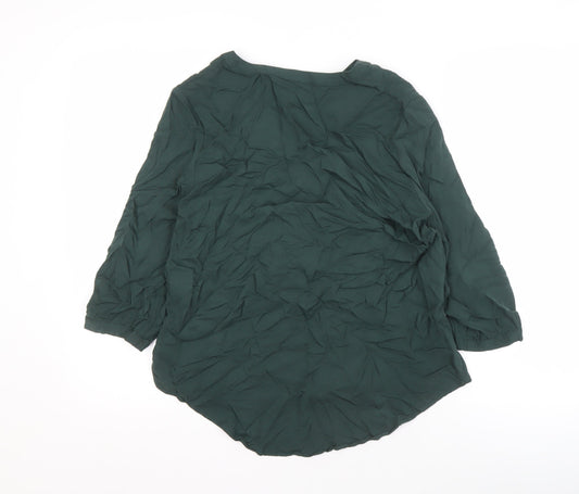 Womens UK Size 8 VILA Green Basic Blouse