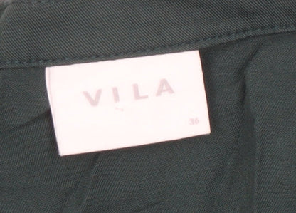 Womens UK Size 8 VILA Green Basic Blouse
